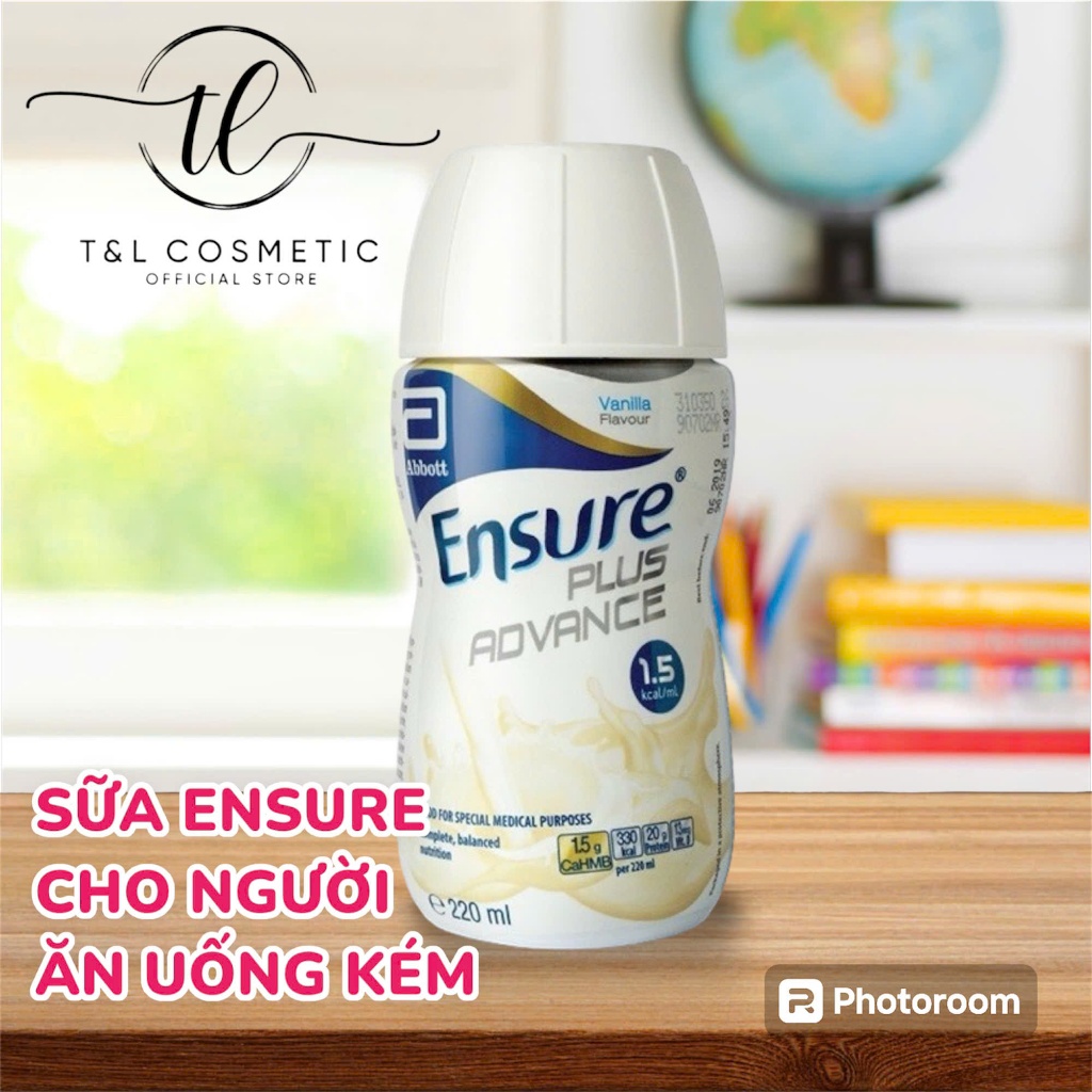 [LỐC 6 CHAI] Chai Sữa Ensure Plus Advance, Hương Vani, Tăng Cường Phục Hồi Sức Khỏe (220ml/chai)
