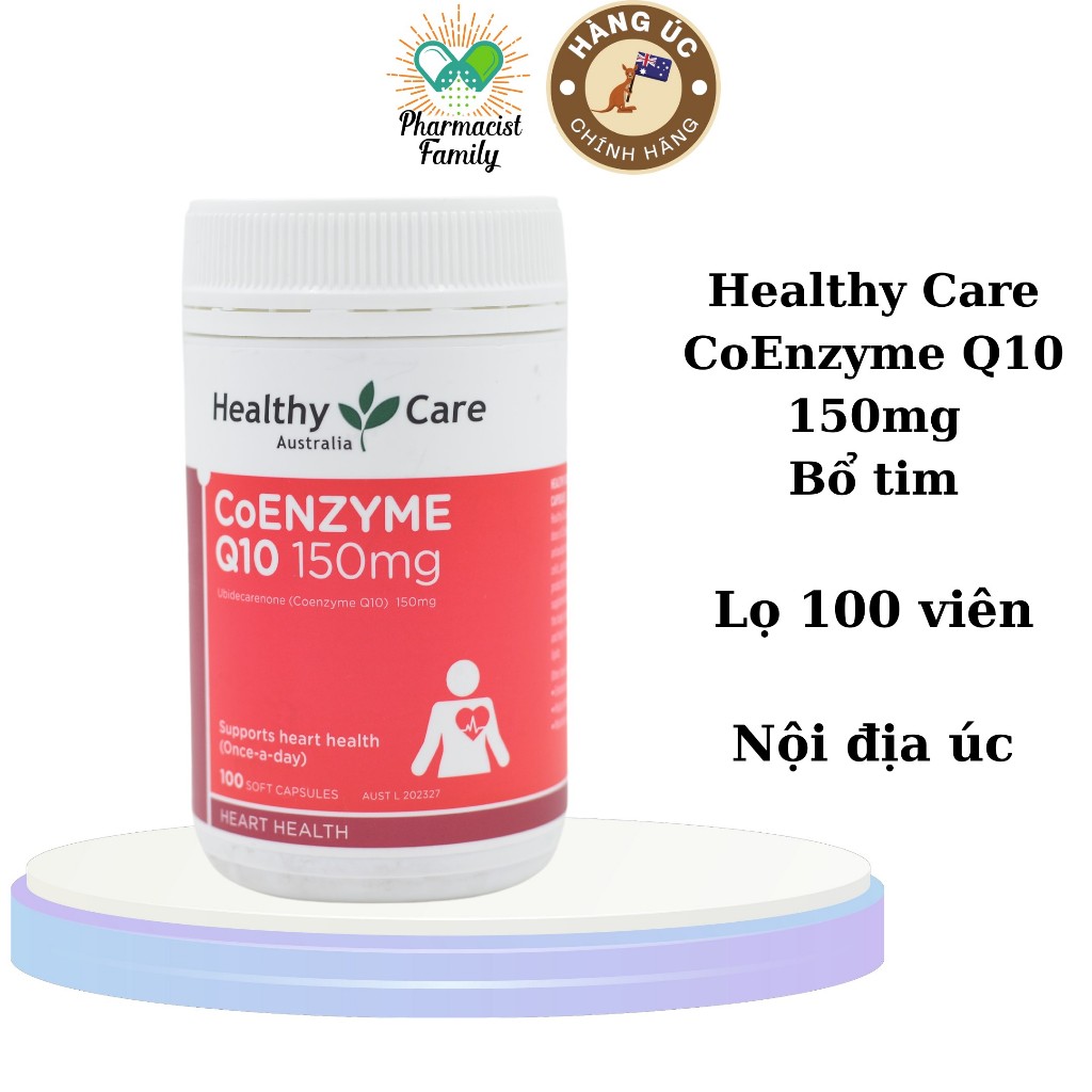 Bổ tim [Úc] Healthy care Coenzyme Q10 150Mg - HC COQ10 - 100 viên