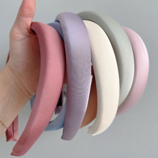 Bờm Tóc (Bản To), Băng Đô tóc Luạ Satin bóng nhiều màu sang trọng phong cách tiểu thư cho nữ PK20