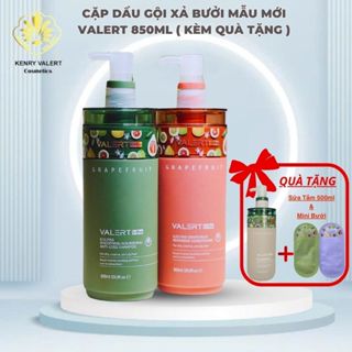 Dầu Gội Và Dầu Xả Bưởi Kích Mọc Tóc Giảm Gãy Rụng Valert Grapefruit 850ml