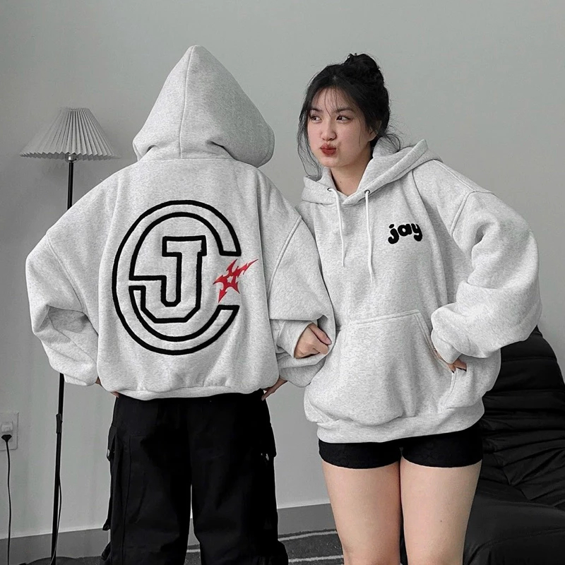 ÁO KHOÁC HOODIE/HOODIE ZIP FROM NAM NỮ HỌA TIẾT CHỮ IN JAY