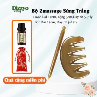 Dụng cụ massage đầu DIZZYO bằng sừng hỗ trợ thư gian lưu thông khí huyết giảm đau đầu hiệu quả