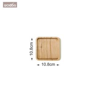 Khay gỗ hình vuông đựng thực phẩm, decor