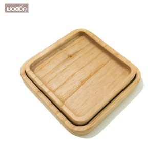 Khay gỗ hình vuông đựng thực phẩm, decor