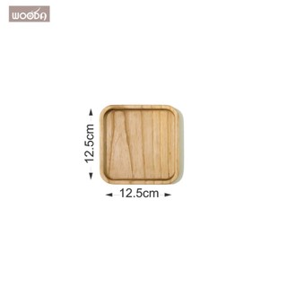 Khay gỗ hình vuông đựng thực phẩm, decor