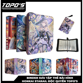  Binder  Album đựng card  Sổ thẻ da PU hình Honkai Starail độc quyền TOPO'S dành cho thẻ Yugioh Pokemon Card nhân phẩm 