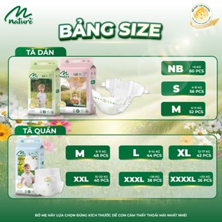 Bỉm Quần/Dán Momo NATURE Hữu Cơ Cao Cấp DÁN NB/S/ M/ QUẦN M/ L/ XL/ XXL/ XXXL/XXXXL