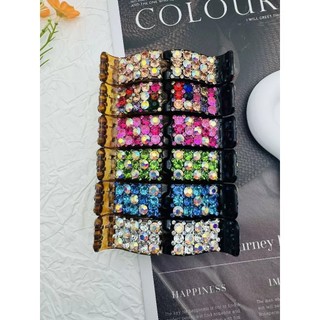 Kẹp tóc càng cua 5 răng đính đá nhiều màu cho nữ