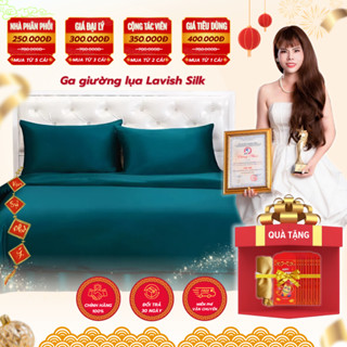 [Mã BMLT35 giảm đến 35K] Ga Giường Drap Lẻ Lụa Lavish Silk cao cấp mát lạnh hàng loại 1 - Xanh Cổ Vịt
