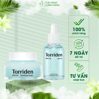 Serum và kem dưỡng cấp ẩm phục hồi da Torriden DIVE IN Serum 50ml / Soothing Cream 100ml