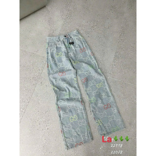 Quần jean Gu chì phối màu