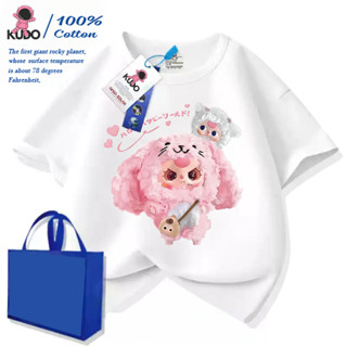 Áo thun bé gái KUDO họa tiết BABY THREE dễ thương chất vải 100% cotton co dãn 4 chiều tự nhiên, bst bb3 01