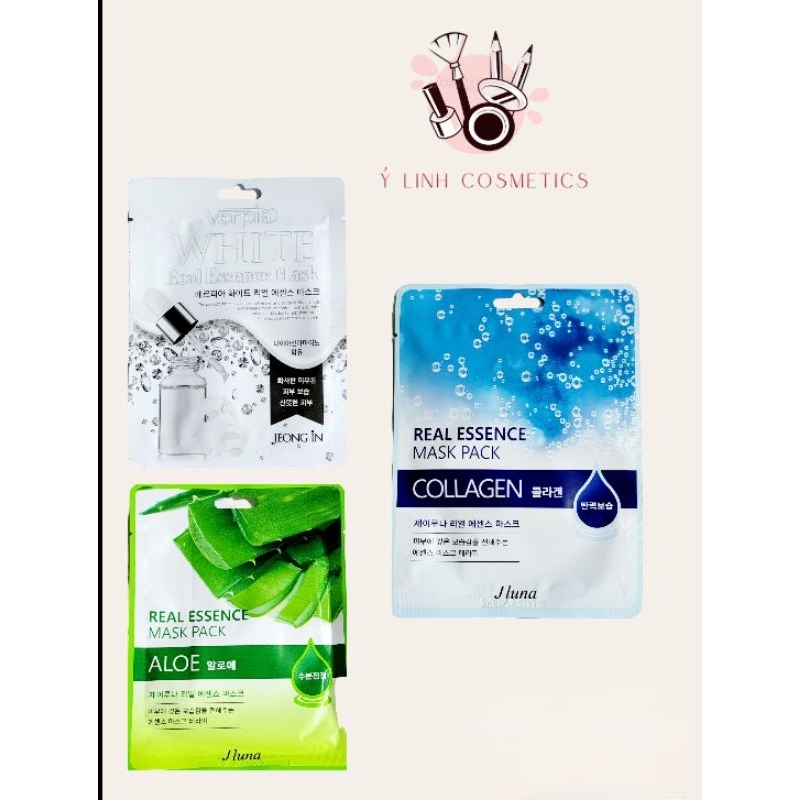 (Combo 10 miếng) Mặt nạ Dưỡng Da Mặt Hàn Quốc Jluna Real Essence Mask