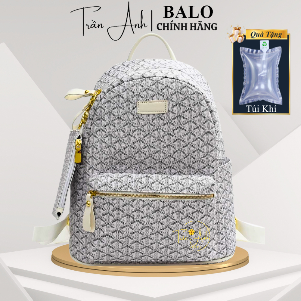 Balo EDM Trắng Thời Trang Phong Cách Hàn Quốc Size 40 - Đựng vừa sách vở A4, Atlat địa lý, laptop 14