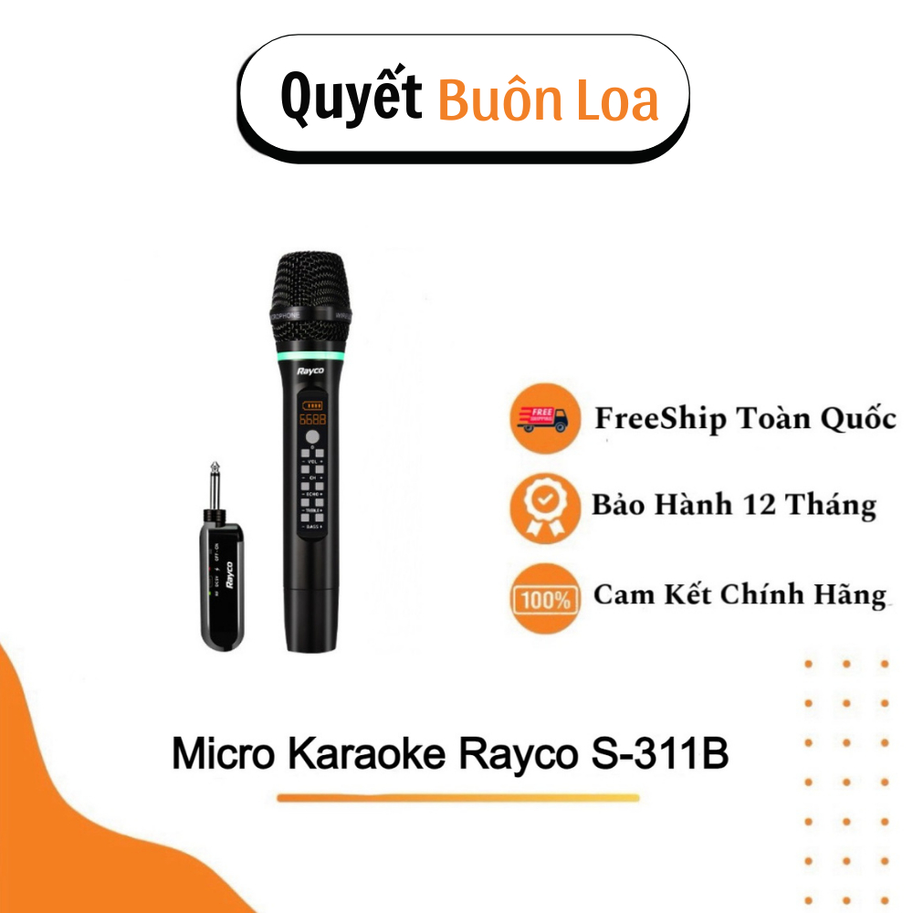 Micro không dây Rayco S-311B plus+ - bảo hành 12 tháng