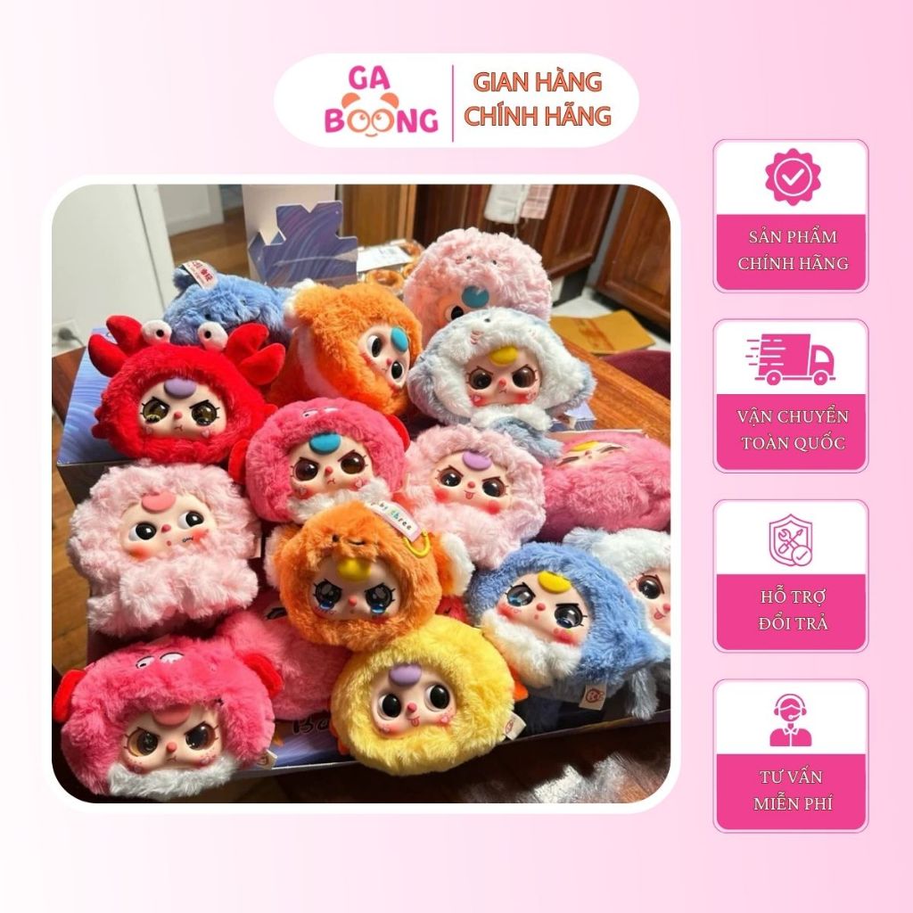 [Ga Boong]Blind box hộp mù gấu bông baby three đại dương, blindbox baby three ocean romatic đáng yêu