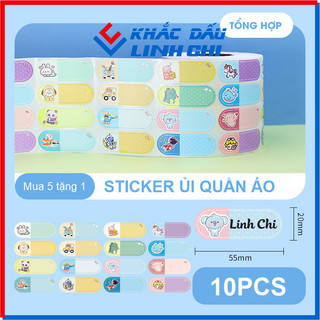 Tem dán lên áo chống nước 10pcs