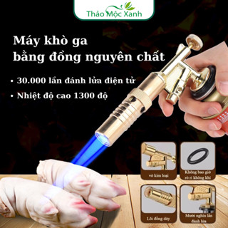 Khò ga mini, Đầu đèn pin Gas Mini, Đèn pin Gas cao cấp Lõi đồng ống dài bền, được sử dụng cho ngọn lửa xanh