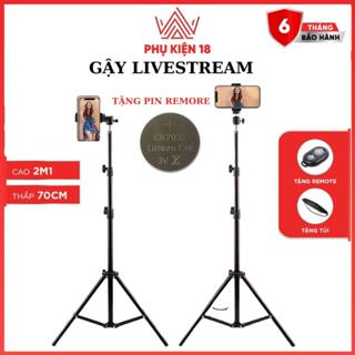 Gậy livestream, giá đỡ điện thoại ,gậy quay video tiktok tripod có giá đỡ điện thoại chân 2m1 có kẹp,LOẠI XỊN