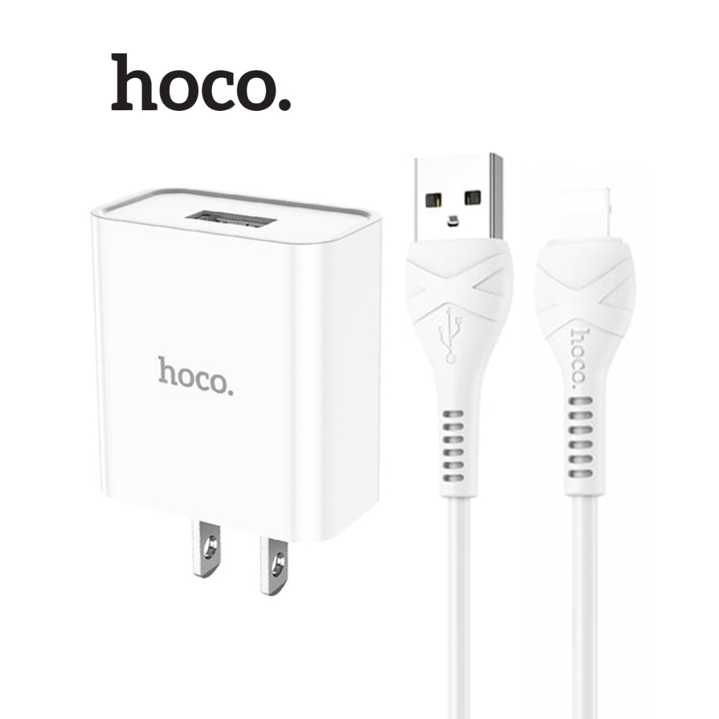 Bộ sạc Hoco C81 USB to LN sạc nhanh 5V 2.1A cáp sạc dài 1m hỗ trợ sạc nhanh cho 6 7 8 x AGV TECH
