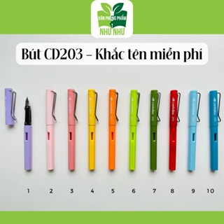 [Khắc tên miễn phí] Bút máy Cánh Diều 203 ngòi lá tre thanh đậm, và ngòi EF tròn trơn