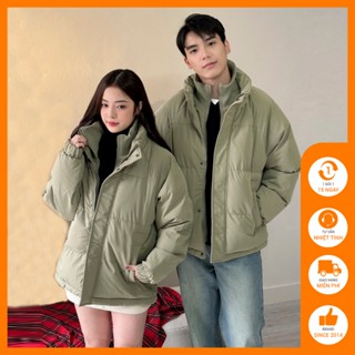 Áo phao nam form rộng Độc menswear phao trần bông dày dặn, giữ nhiệt cản gió bo chun cổ tay - KP10