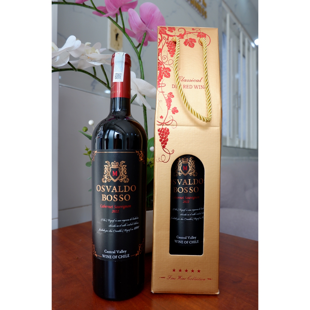 Set quà tặng 1 chai Vang Chile Osvaldo - TG 1 chai