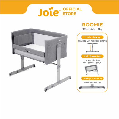 Nôi cho bé Joie Roomie dành cho bé từ sơ sinh đến 9 kg có thể điều chỉnh độ cao, hạ thành dễ dàng