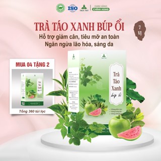 Trà Táo xanh Búp ổi 7 vị TRA TOT hỗ trợ giảm cân, kiểm soát cân nặng, tiêu mỡ bụng, sáng da, thanh lọc detox cơ thể