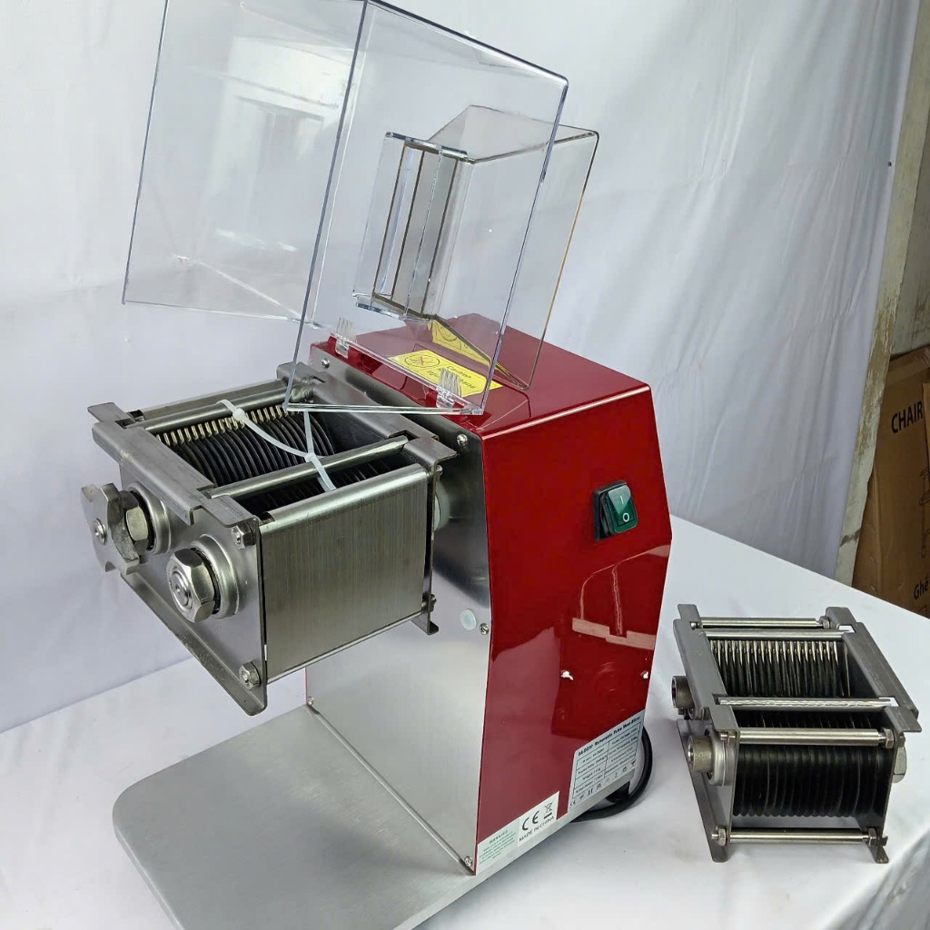 Máy thái thịt DQ90  máy xắt thịt tươi sống thay được lưỡi dao - lưỡi dao chống gỉ- thái được cả thịt sống thịt chín