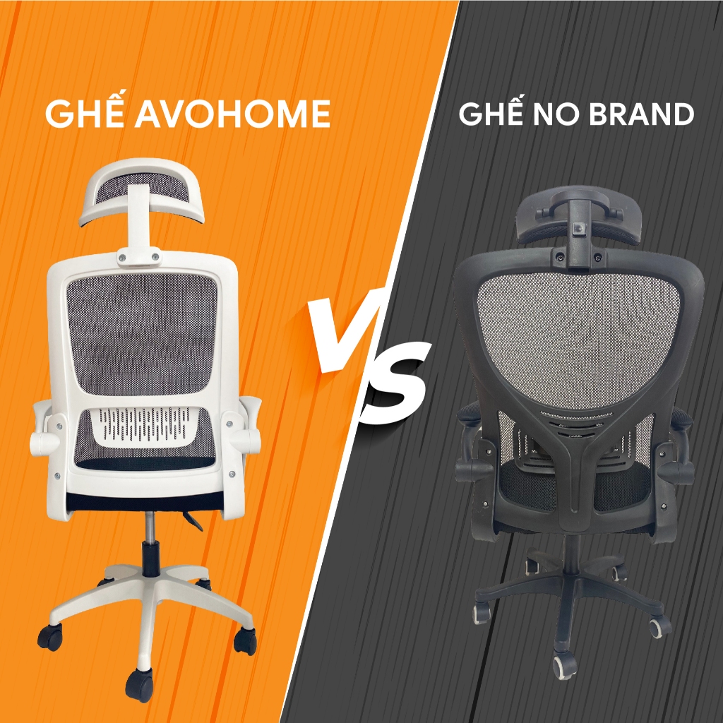 Ghế văn phòng Avohome công thái học chân xoay có tựa đầu bảo vệ cột sống | BigBuy360 - bigbuy360.vn