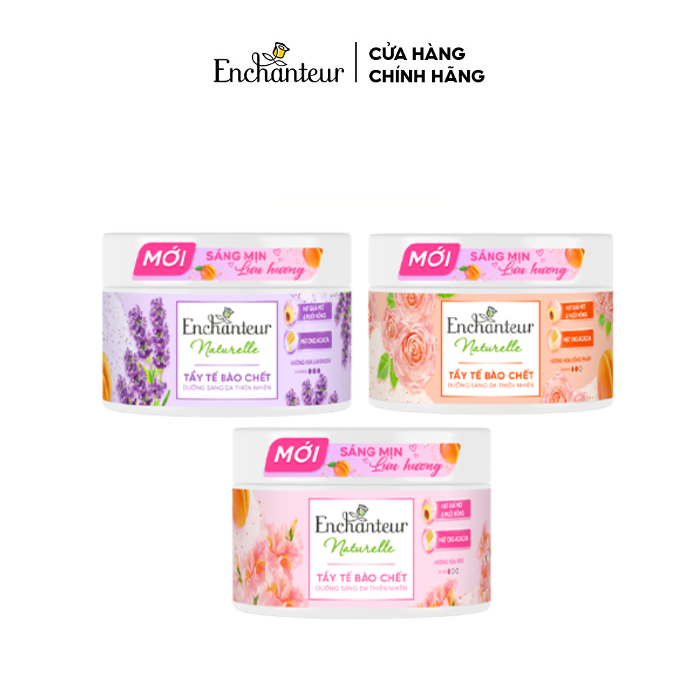 [MỚI] Tẩy tế bào chết dưỡng sáng da thiên nhiên Pháp Enchanteur Naturelle với Hạt quả mơ, Muối hồng & Mật ong 250g | BigBuy360 - bigbuy360.vn