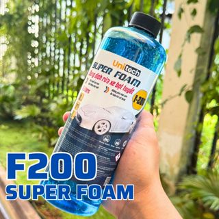  Nước Rửa Xe Bọt Tuyết SUPER FOAM F200  1 Lít  - Dung Dịch Rửa Xe Ô Tô Xe Máy Chuyên Dụng 