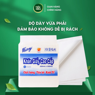 Combo 5 Bịch Giấy Cân 32 Fairy Khổ 320 x 320mm 2 Lớp Mềm Dai Thấm Hút Nhanh Cao Cấp Đa Năng Tiết Kiệm 540 Tờ