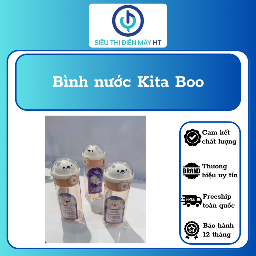 Bình nước Inochi Kita Boo, Kita Gummy - Hàng chính hãng