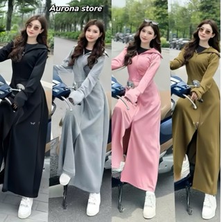 Áo Chống Nắng Toàn Thân Nữ Chất Liệu Cotton Cao Cấp, Váy Chống Nắng Dáng Dài Chống Tia UV >98%
