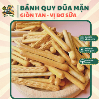 Bánh Quy Đũa Bơ Sữa - Bánh Quy Đũa Mặn - Bánh Đũa Tuổi Thơ - Ăn Vặt PAM FARM - 300G - 500G
