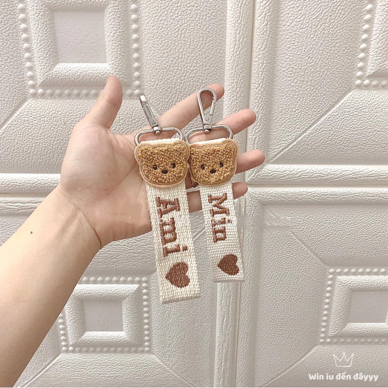 Nametag gấu thêu tên theo yêu cầu 🐻