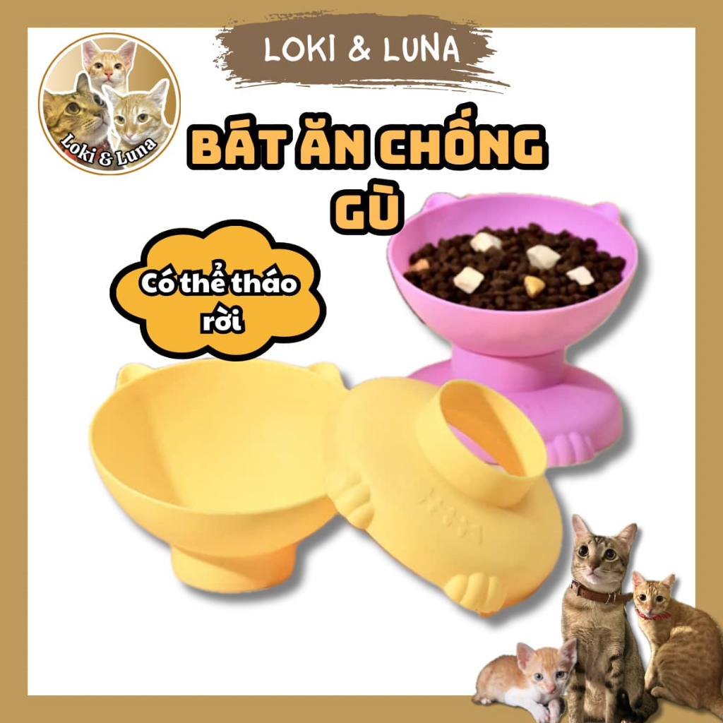 Bát Ăn Chống Gù  (Đường Kính 12cm) Có Thể Tháo Rời - Loki và Luna Shop