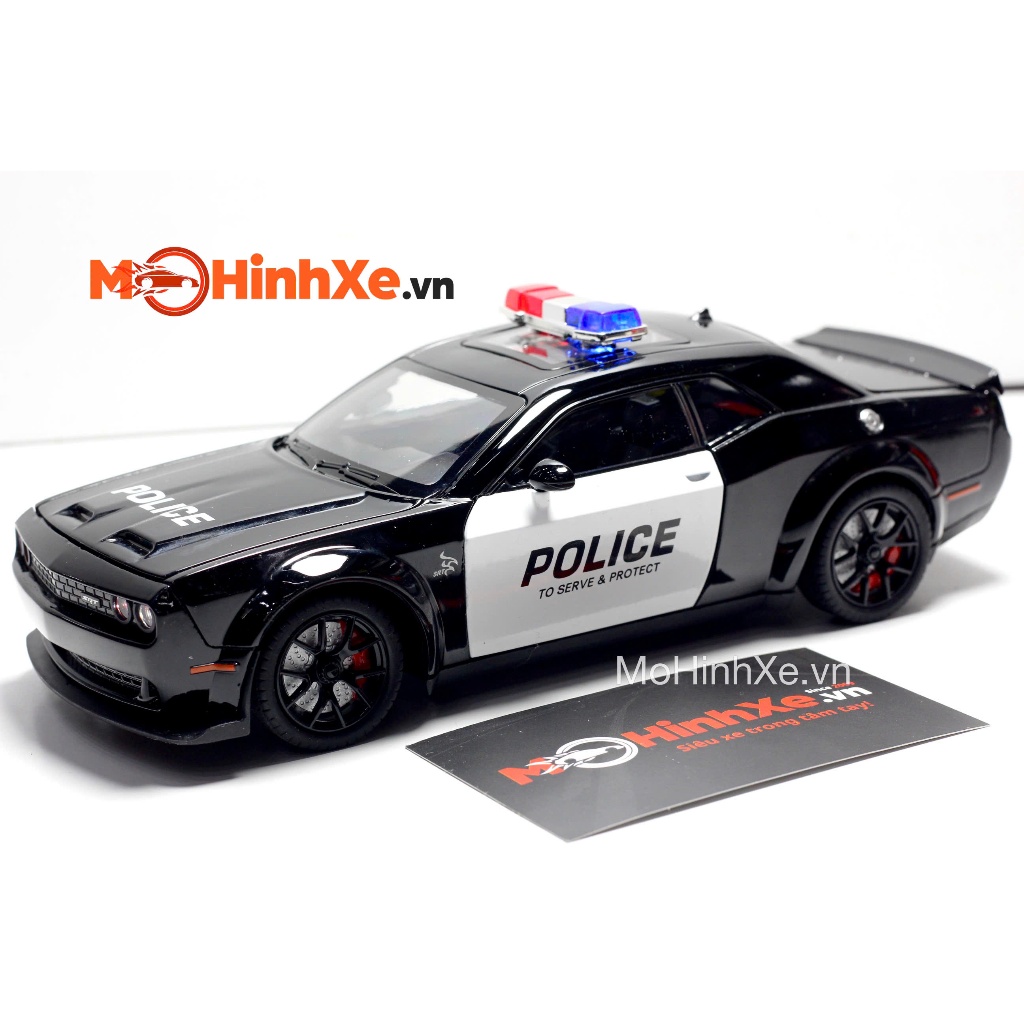 Mô hình xe Dodge Challenger SRT Hellcat Police 1:24 CheZhi