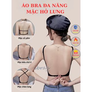 Áo Ngực Su Mút Mỏng Mặc Hở Lưng iBra's Store, Áo Ngực Chữ U Không Gọng Ôm Sát Body, Đa Năng Chống Chảy Xệ A95