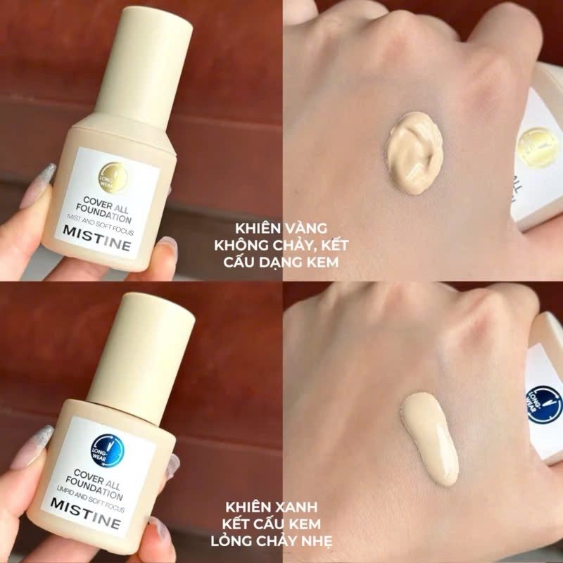 [QUÀ TẶNG - CỌ TÁN NỀN] Kem Nền Dưỡng Ẩm MISTINE Dạng Lỏng Che Khuyết Điểm Kiềm Dầu Hiệu Quả Lâu Trôi SHUSHU COSMETICS