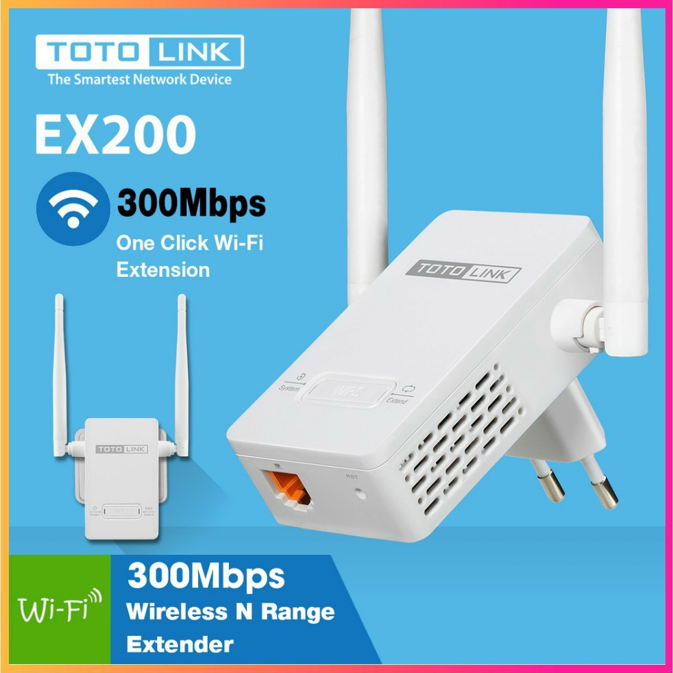 Bộ Kích WiFi chuẩn N tốc độ 300Mbps TOTOLINK N200RE và EX200, Hàng chính hãng