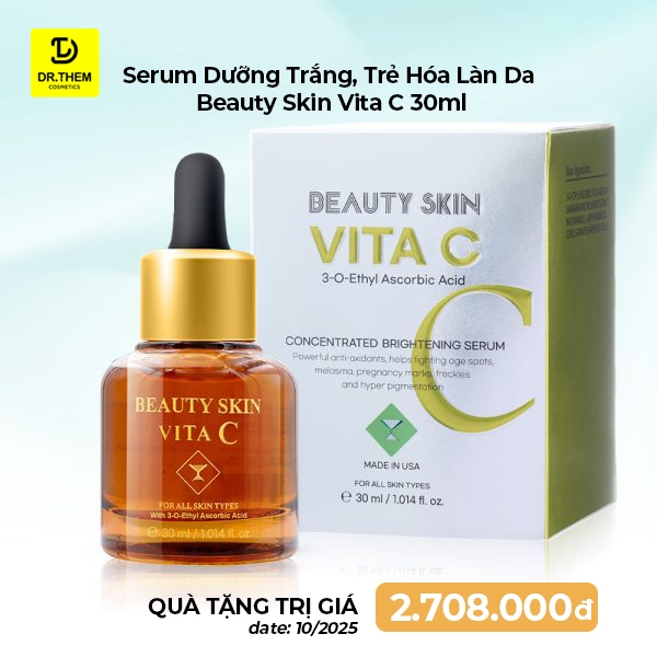 Quà Tặng - Serum Dưỡng Trắng, Trẻ Hóa Làn Da Beauty Skin Vita C 30ml - Dr Thêm