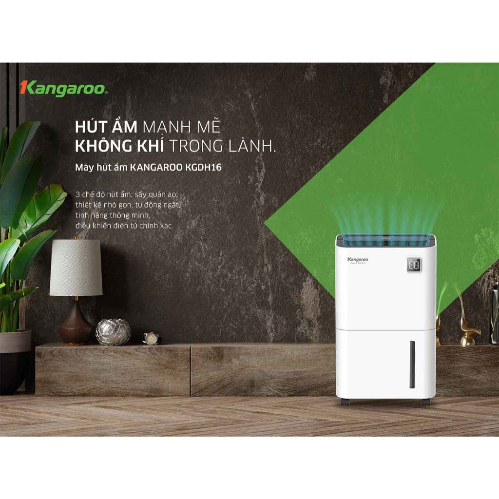 Máy hút ẩm kangaroo KGDH16 KGDH20 KGDH25 KGDH35 bảo hành 12 tháng