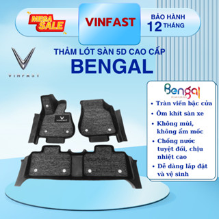 Thảm lót sàn ô tô Vinfast VF3, VFe34, VF5, VF6, VF8, VF9  khuôn đúc tràn viền nhựa TPV/TPE chính hãng có kèm thảm rối