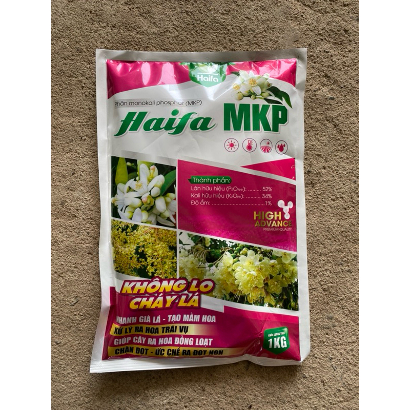 MKP Haifa  ( 52% - 34%) - thúc đẩy phân hoá mầm hoa - gói 1kg