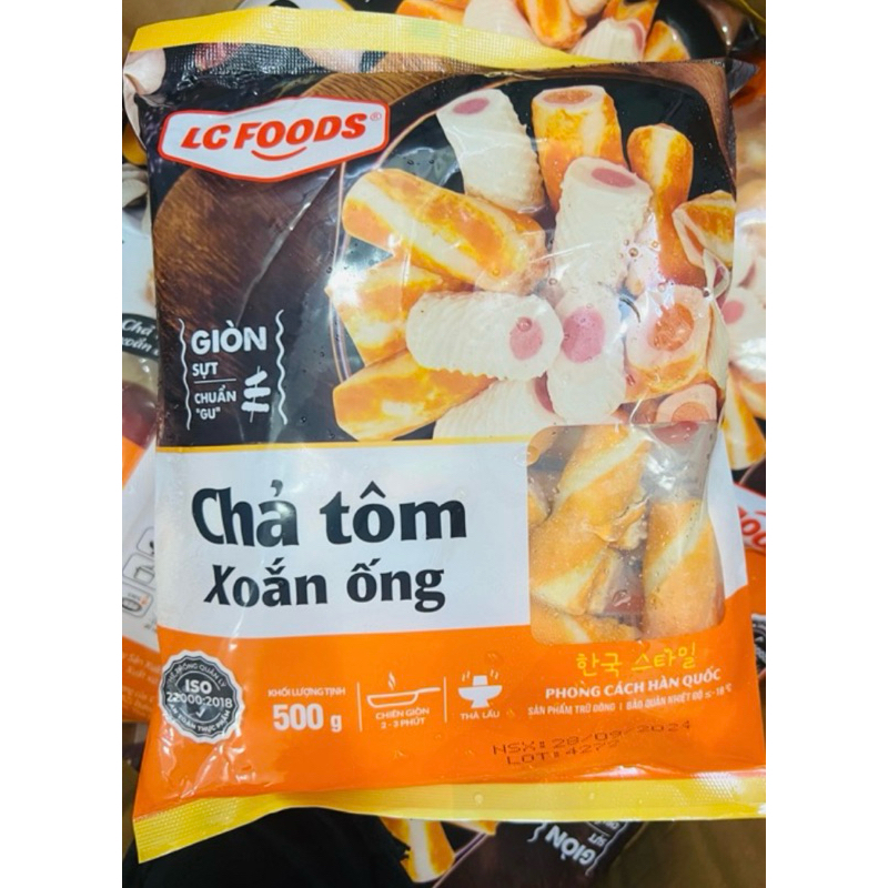 CHẢ TÔM XOẮN ỐNG LC 500G - CHẢ MỰC XOẮN ỒNG CHO JO 454GR