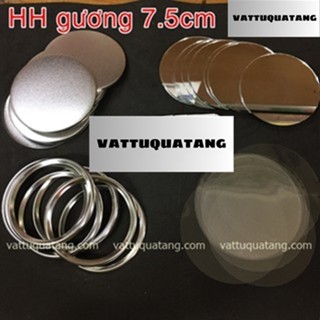 Combo 50 cái Phôi Huy hiệu gương 5.8 cm 7.5 cm, gương soi bỏ túi 5.8cm 7.5cm (58mm, 75mm)