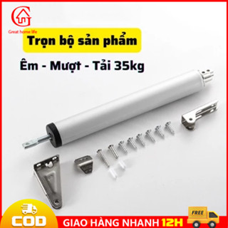 【COD/12H Bộ Đóng Cửa Tự Động Khí Nén 35kg Không Gây Ồn, Có Chốt Chặn Cửa Đứng Yên, bộ Đệm Tắt Thủy Lực Chặn Cửa